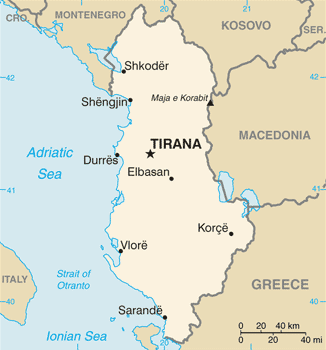 Map of Albania (12,501 bytes)