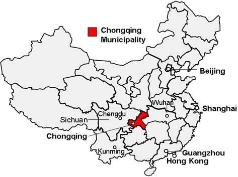 Location map, Chongqing