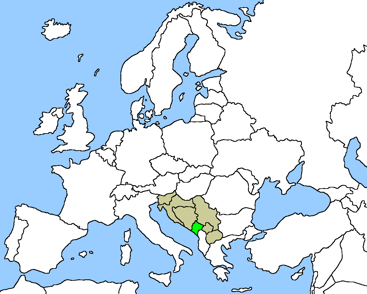 Crna Gora Map