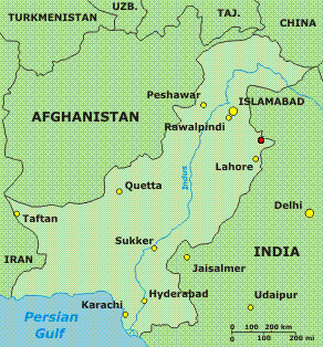 Map - Pakistan today (2012)