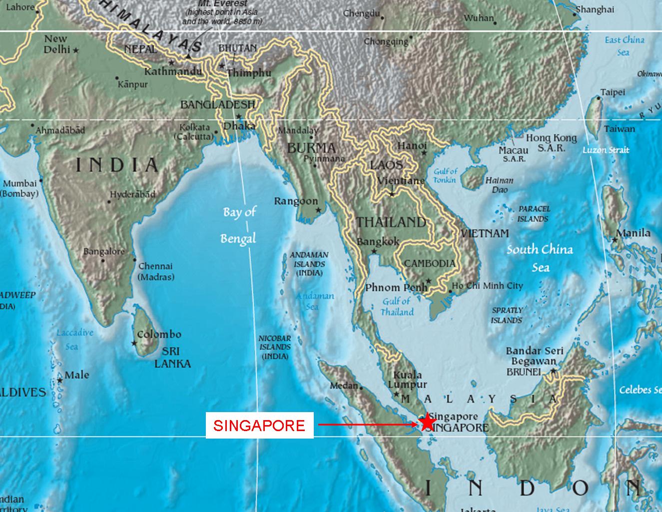 Location map, Singapore