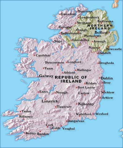 Map of Eire